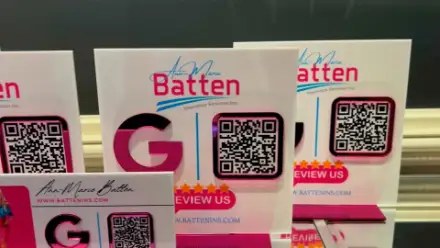Acrylic Google review signs with QR codes made by SP Sign Lab